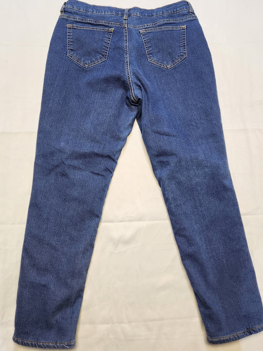 Bit & Bridle Womens 10 Fleece Lined Jeans Straight Leg Stretch Blue Warm - Picture 6 of 7